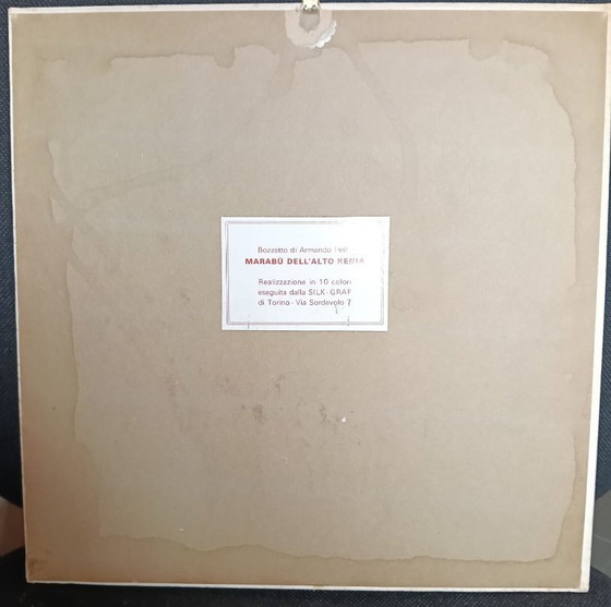 Image 1 of Armando TESTA - "Marabù dell'Alto Kenia" - Rara Serigrafia Originale Silk-Graf