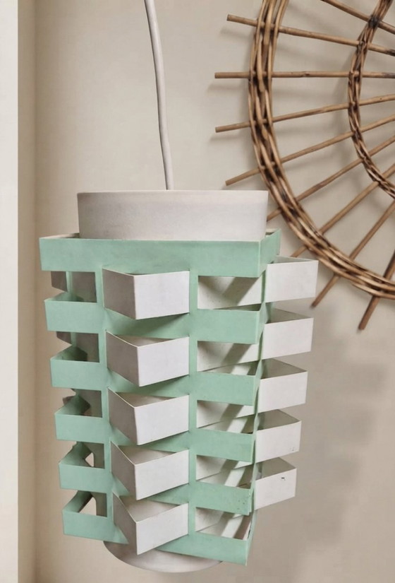 Pair of Rare Vintage Table Lamp, Sculptural Metal Design, 1970s, 20 x 85 cm (photo 12 of 12)