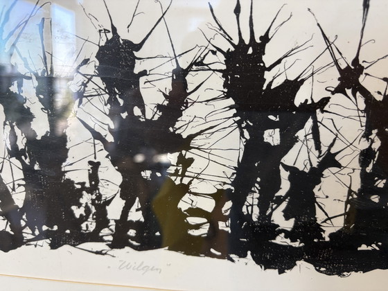 Image 1 of Zeefdruk J.Kraanen 1/10 “Wilgen” 