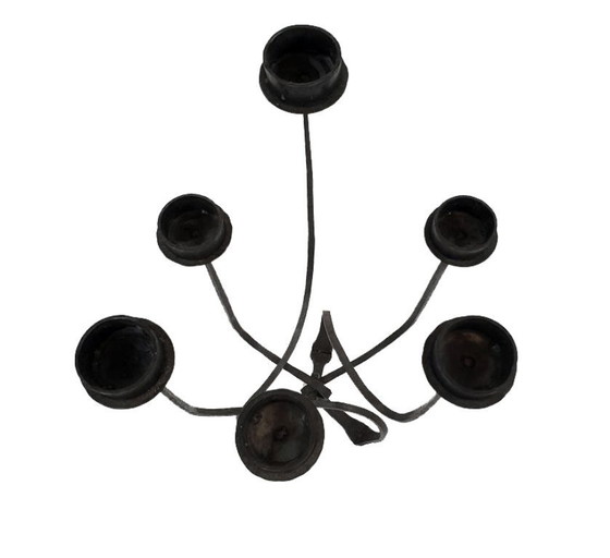 Image 1 of Grand Chandelier Vintage • Fer Forgé • 1900