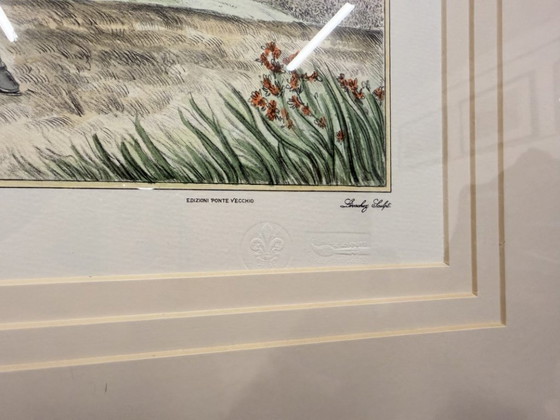 Engelse prent Ruiter in notenhouten lijst – Kunst, Glas, Papier (photo 3 of 6)