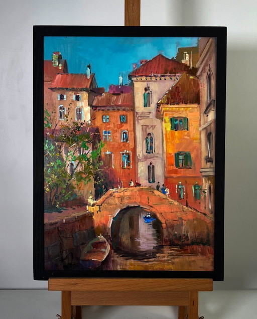 Stad met een rivier