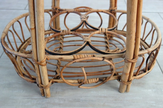 Image 1 of Rotan barwagen uit de jaren 60