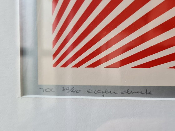 Image 1 of Serigrafia Op Art limitata di Dirk Huizer, 1976