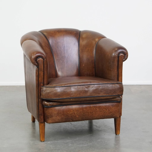 Dark Sheep Leather Club Chair