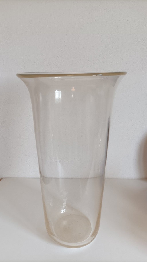 Toso Vase signiert Murano geblasenes Glas H43.5