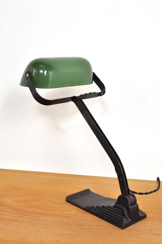 Lampe de notaire Art Déco Erpe, années 1930 – Metal (photo 8 of 12)