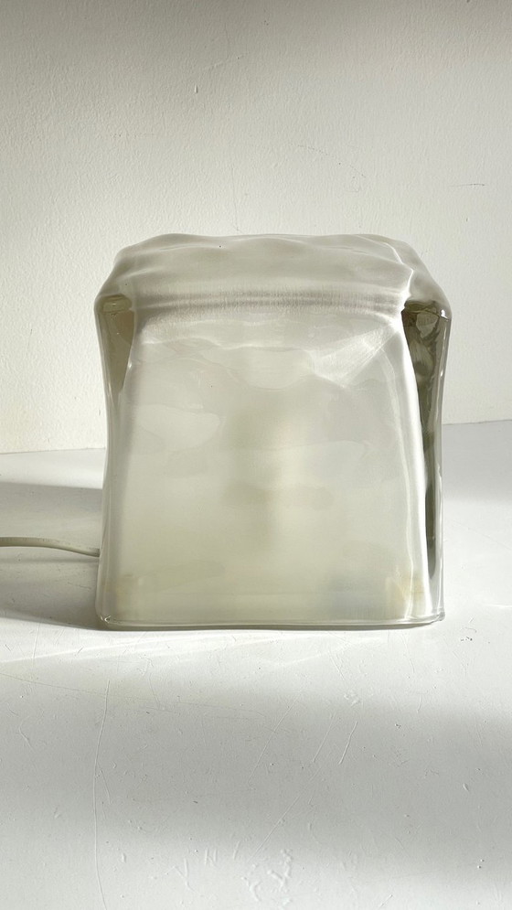 Image 1 of Ice Glass Lamp, Vintage Ikea