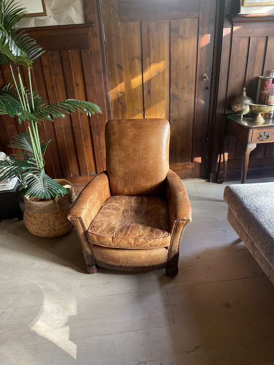 Image 1 of Lederen (kinder) stoel 