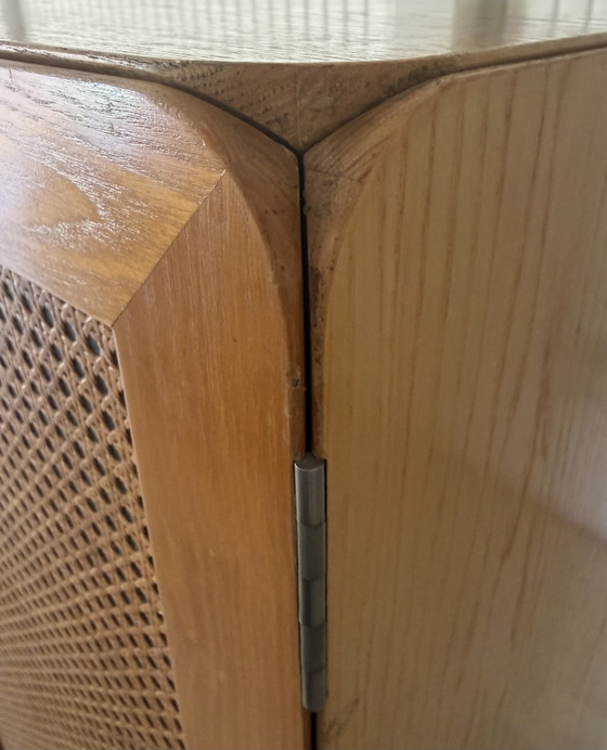Armoire Vintage Derk Jan De Vries – Années 1960/70 – Bois Et Cannage – Wood (photo 11 of 14)