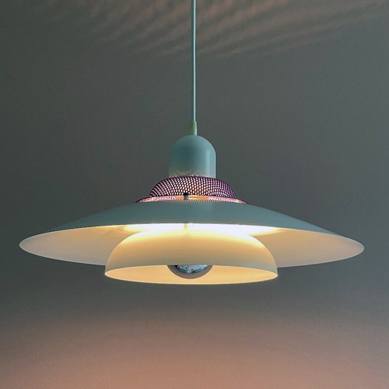 Image 1 of Jeka vintage Deens design LAMP Mid Century wit paars