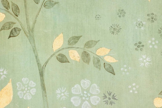 Image 1 of Painted canvas, or decorative panel, Parrots and bird. Contemporary.