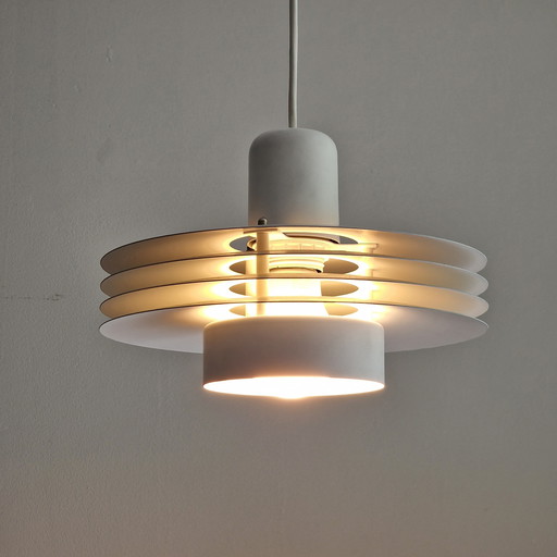 Ensemble de 2 lampes suspendues danoises - Horn Belysning - Type 763 - 1980 - Métal blanc