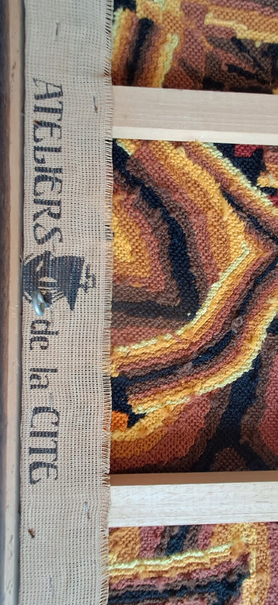 Vintage French Tapestry by JC Bissery, Wall decoration, Wool, Multi Color (photo 5 of 7)