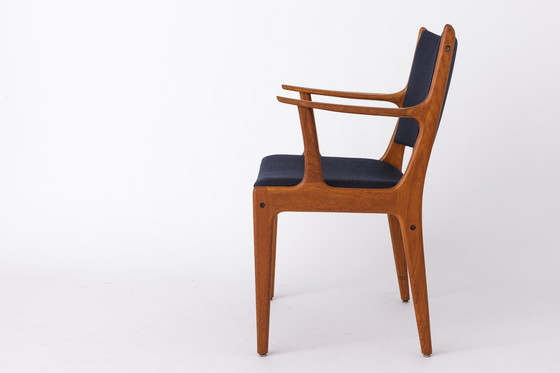 Image 1 of Pair of Danish Armchairs by Johannes Andersen | 1960s Teak & Marine Blue Upholstery | Mid-Century Modern Design