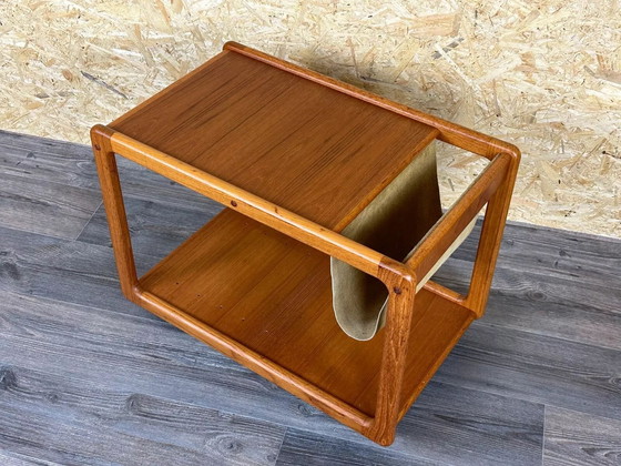 Image 1 of 60s 70s teak table side table newspaper stand Danish Design