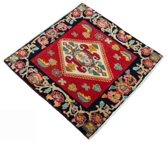 Image 1 of Hand-knotted Shiraz nomad rug - 65 x 65 cm