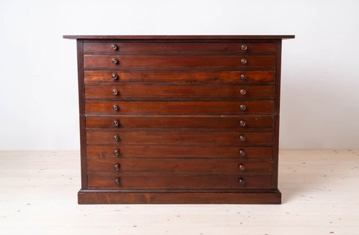 Archivador o armario de dibujo grande, principios del siglo XX