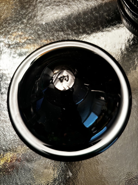 Image 1 of Bocal en verre de la taille d'un pouce avec couvercle – vert foncé –