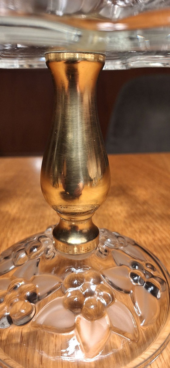 Walther Glas "Carmen Satin" Ciotola da portata su piede, Ciotole, Metallo, Cristallo, Dorato (foto 11 di 11)