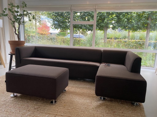 Canapé d'angle Gelderland 4800 avec pouf, à retapisser