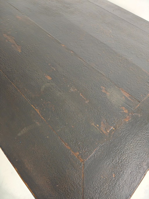 Tavolo da pranzo cinese Qing nero 230 cm – XVIII secolo, lacca originale