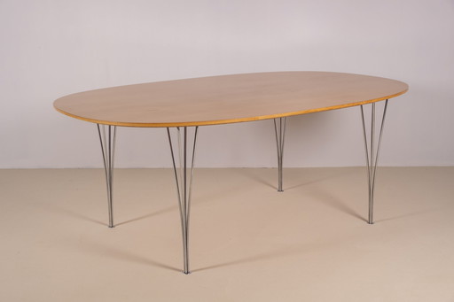 1X Piet Hein & Bruno Mathsson Superellipse Dining Table, 1979, Fritz Hansen