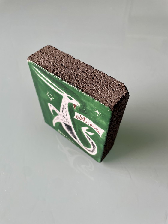 Image 1 of Azulejo de lava esmaltado Jean Jaffeux