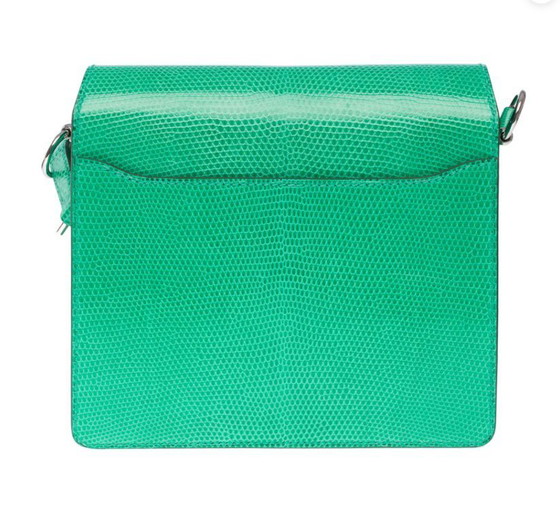 Image 1 of Borsa Hermes Roulis in Cuirs Exotiques Vert - 101528