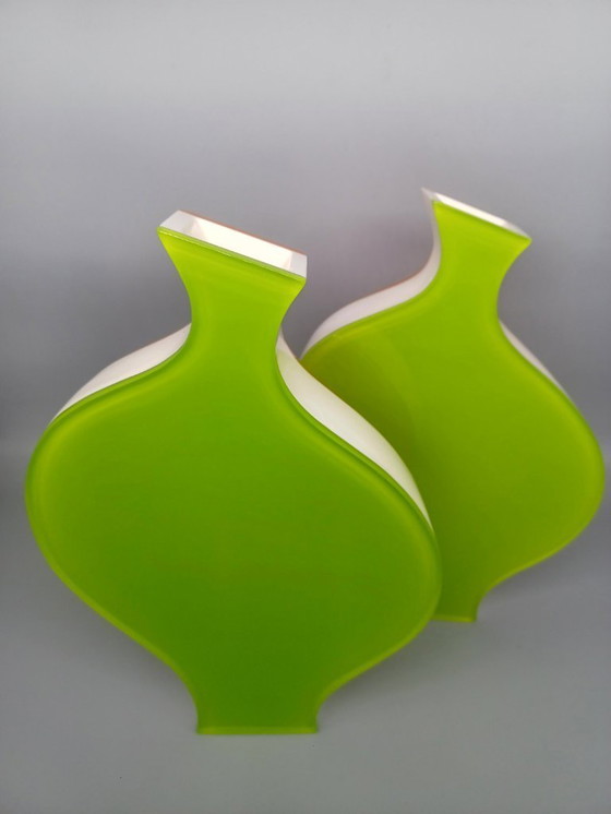 Image 1 of Paire de Vases Post-moderne en Lucite de Villeroy & Boch 1980/90