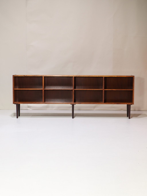 Long bookcase Hundevad rosewood Danish