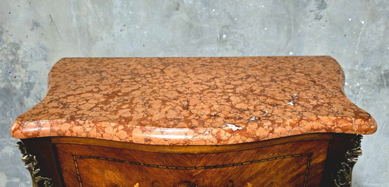 Image 1 of Cómoda estilo Luis XV en marquetería de palisandro, S. XX