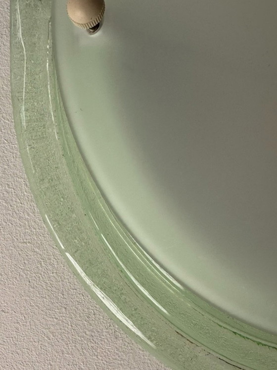 Pair of vintage wall lights in Murano glass and sandblasted glass, Italy, 1980. (photo 6 of 7)