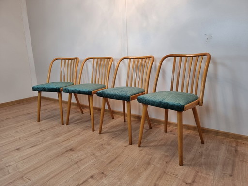 4x Ton Chairs By Antonín Šuman