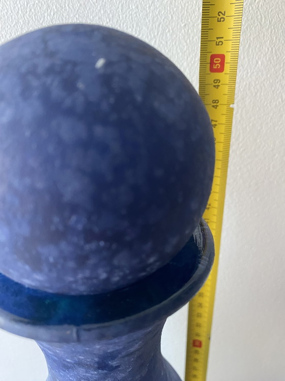 Giant Blue Glass Bottle Handmade in Spain – Decorative Objects (photo 8 of 15)