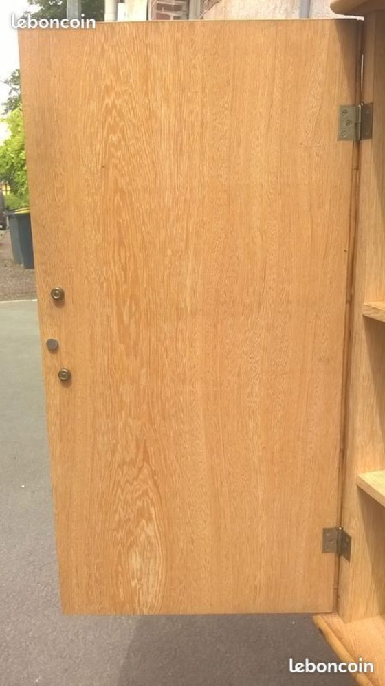 Image 1 of Two-door rattan sideboard in the Audoux Minet style