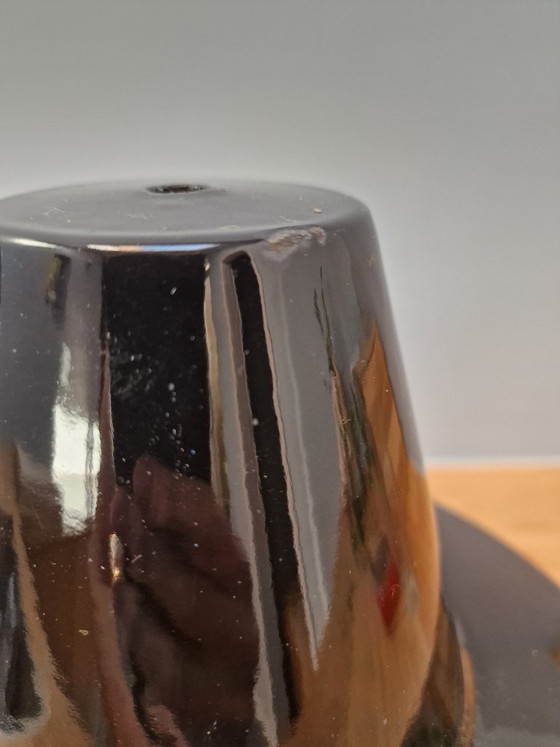 Schwarzer Emaille Pendelleuchten Schirm Louis Poulsen? – Metal (photo 5 of 6)