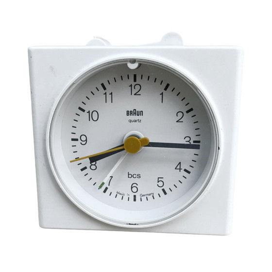 Image 1 of Reloj despertador Braun blanco, diseñado por Dietrich Lubs, Alemania, 1992
