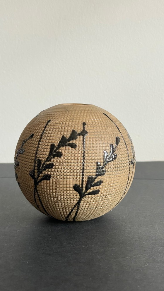 Image 1 of Vintage Japanese-inspired handcrafted stoneware vase