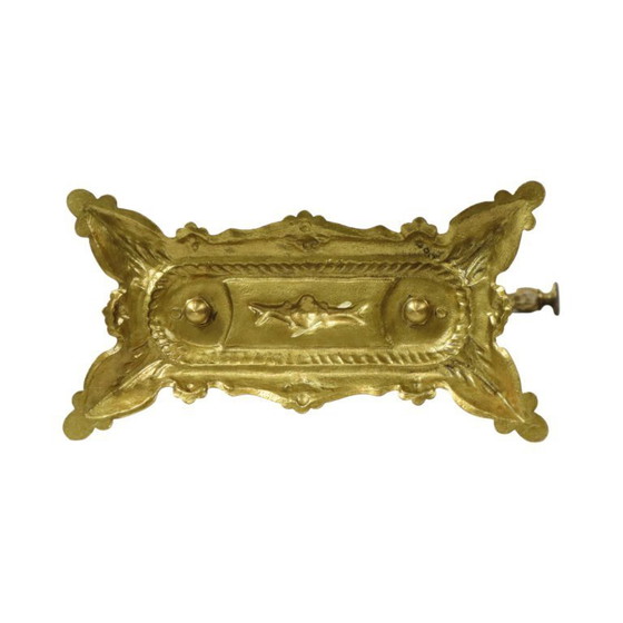 Image 1 of Classic Brass Table Mirror