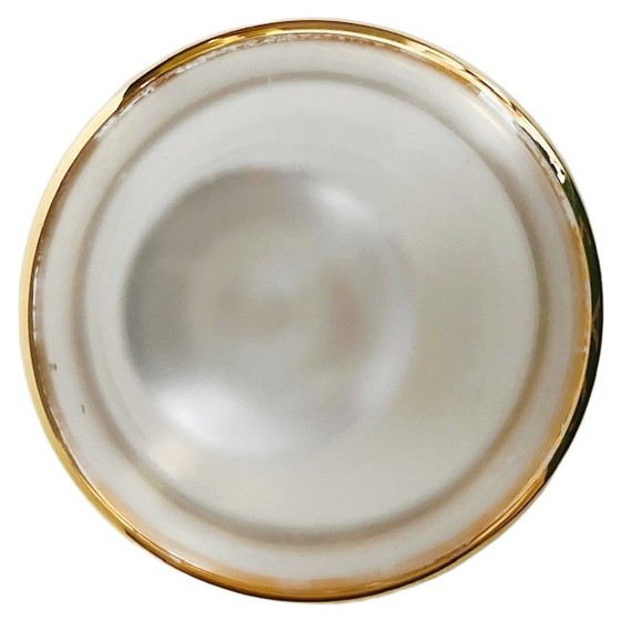 Image 1 of Scatola per gioielli Art Déco in vetro trasparente dorato 1950