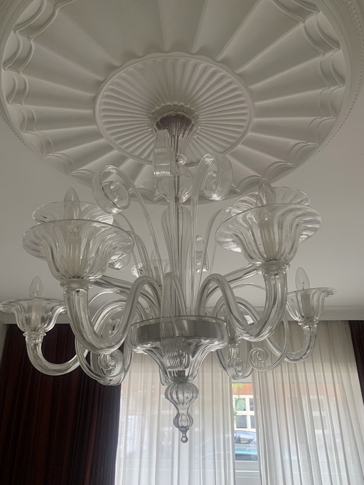 Large chandelier made of Murano glass