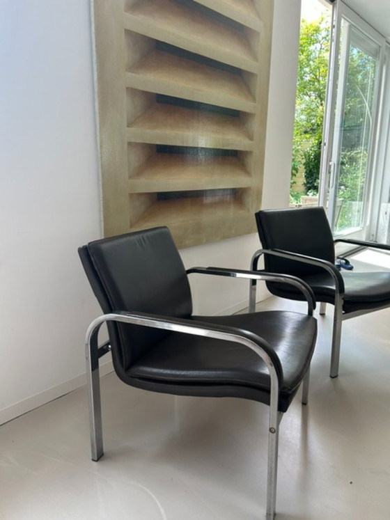 Image 1 of Set Van 2 Vintage Sitag Swissform Lounge Fauteuils