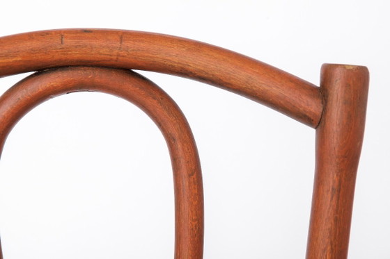 Sedia antica in legno curvato nello stile di Thonet n. 56 | Sedia da bistrot austriaca in rattan | Anni '30 (photo 4 of 11)
