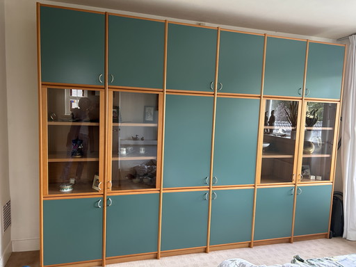 Meuble mural en bois dur - h230xw318xd46cm