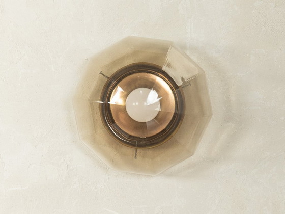 Jaren 70 wandlamp, plafondlamp – Wandlampen, Glas (photo 3 of 6)