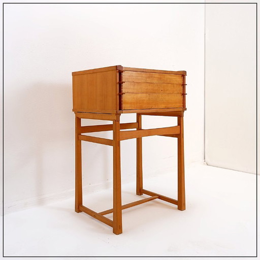 James Krenov box set with "Pyramide" cutlery set by Georg Jensen