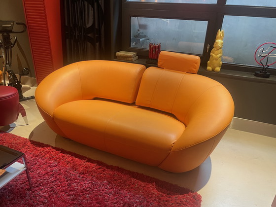 Image 1 of Topform gele leren bank