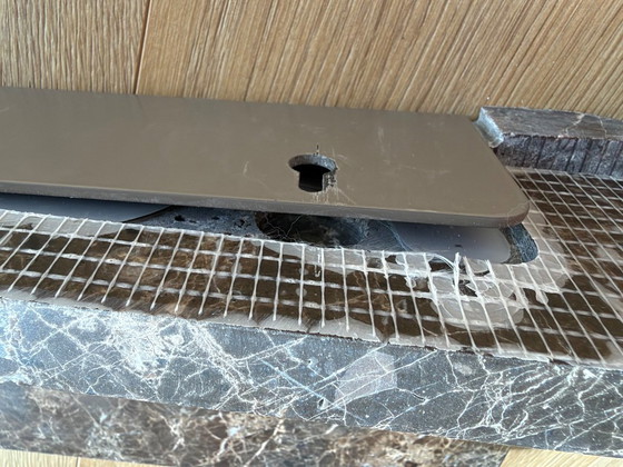 Estante de pared Bolia Aire, mármol marrón, 150 cm, Decoración de pared (foto 11 de 16)