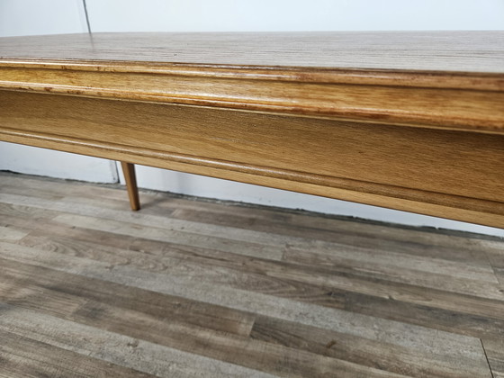 Image 1 of Rectangular Coffee Table in Beech and Oak from the 70s
